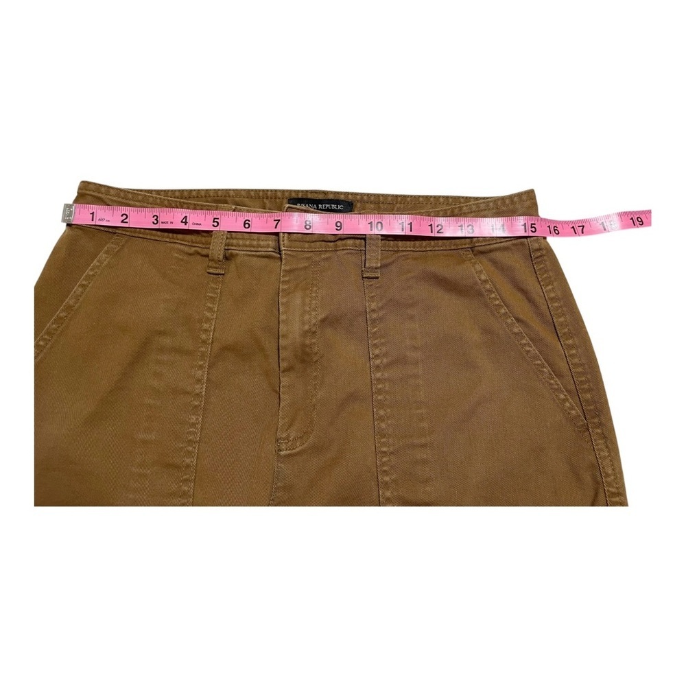 BANANA REPUBLIC Tapered Cargo Pants SZ 8​​ KHAKI BARREL LEG PANTS - Picture 5 of 9
